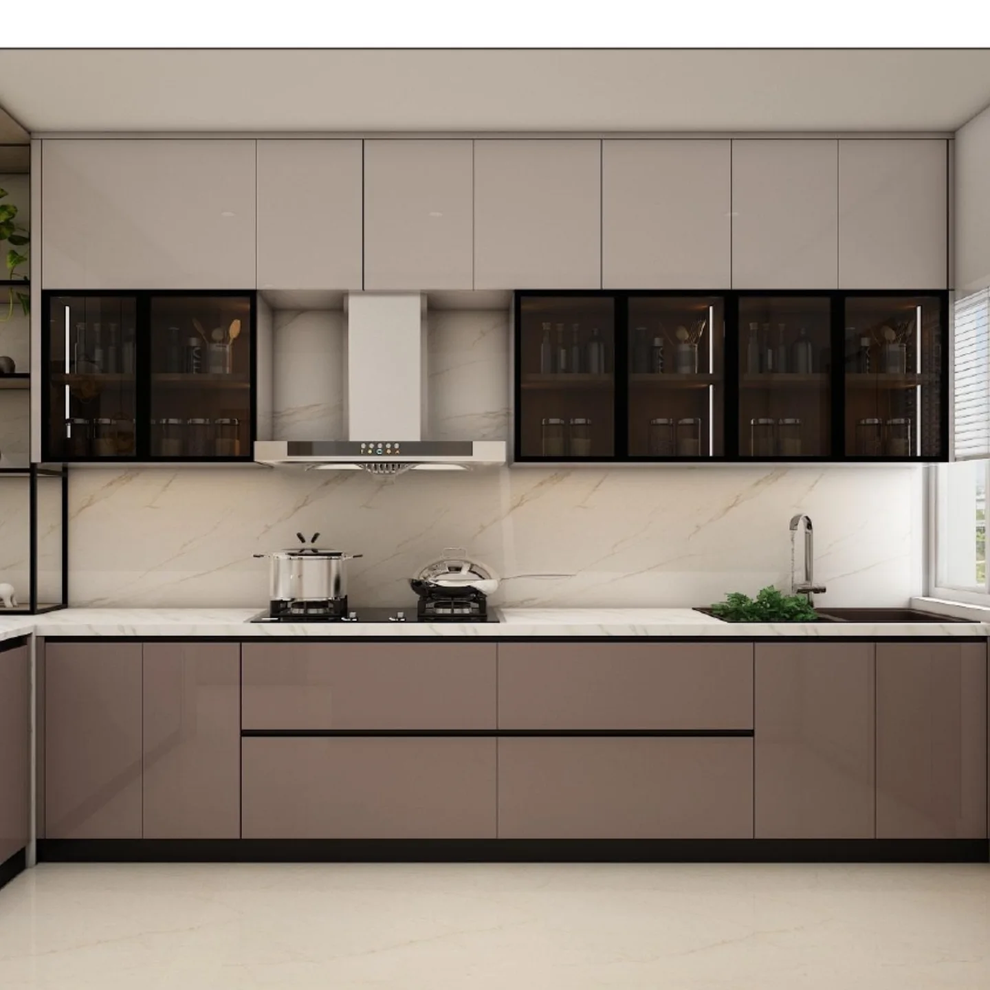Mocha Linear Kitchen
