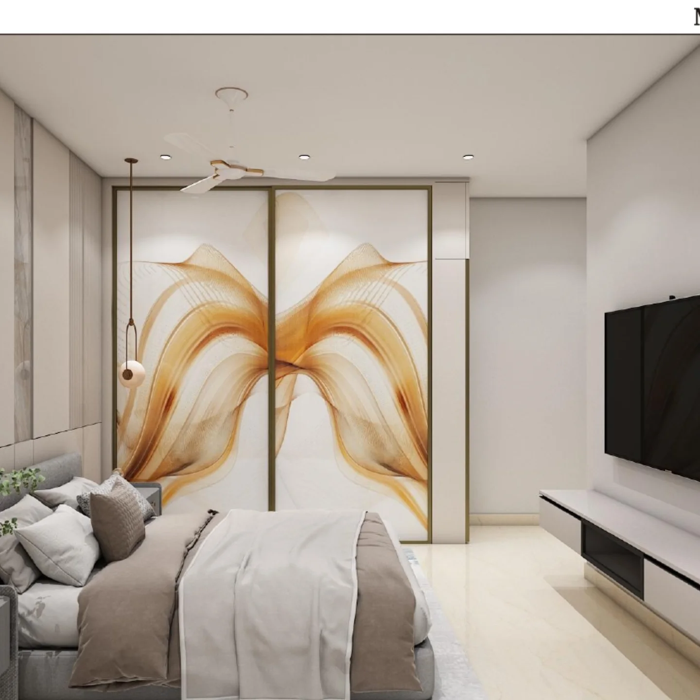 Custom designed bedroom by InteriorAxis